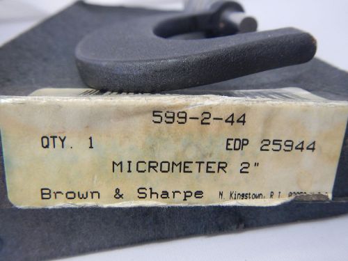 Brown &amp; Sharpe 599-2-44 Mechanical Outside Micrometer in original box