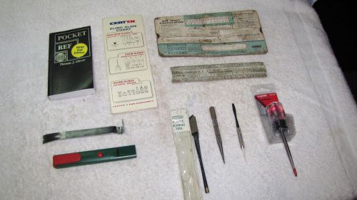 Lot 10 marking tools-husky scratch awl,plastic scoring,precision punch,charts ++ for sale