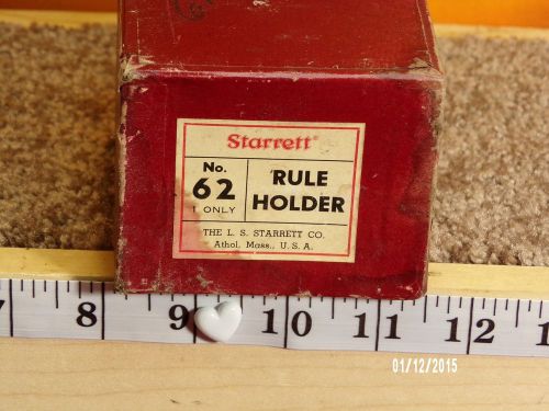Starrett No. 62 Rule Holder in Original Vintage Box