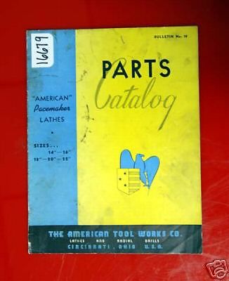 American pacemaker lathes parts manua (inv.17992) for sale