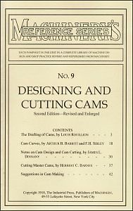 1910 designing and cutting cams, machinery&#039;s reference book no. 9 - reprint for sale