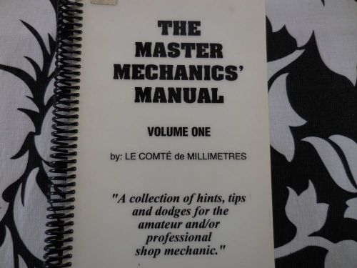 Master mechanics shop manual for sale
