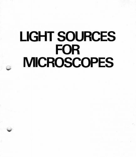 Nikon Light Sources for Microscopes on CD L0178
