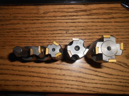 LOT OF 5  Ingersoll INDEXABLE CUTTERS FROM  .625 dia.TO 1.5 max-i-pex