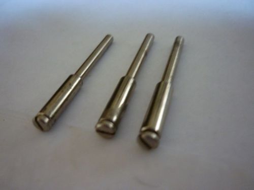 3 NEW MANDREL FOR ROTARY HAND PIECE, 1/8&#034;SHANK, AND FOR WEELS WITH 1/6&#034; HOLE