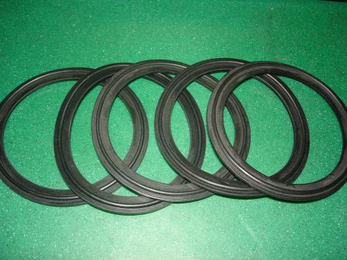 New lot of 5 galloup 3&#034; buna tri-clamp gaskets 40mpu-300, fda compliant, new for sale