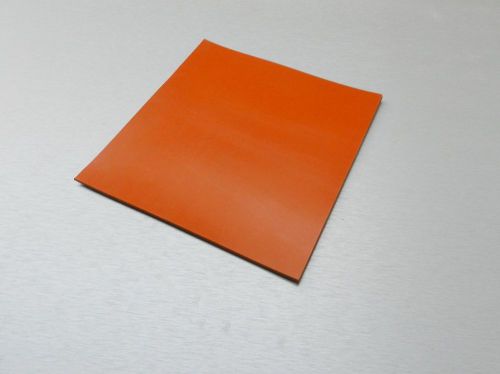 Silicone rubber sheet high temp solid red/orange commercial grade 6&#034; x 6&#034; x 1/8&#034; for sale