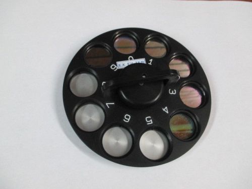 NEW EX Filter Wheel 6 Lens, 10 Hole, Microscope, Laser