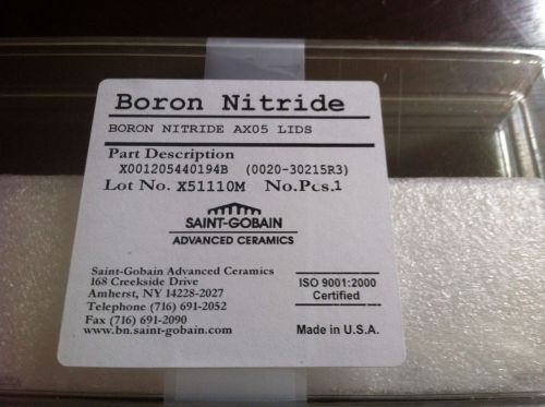 NEW Boron Nitride AXO5 Lid, Metal Source HBN Center Power Spacer AMAT 0020-30215