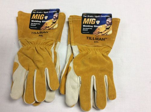 Two Pair Brand New Tillman Cowhide MIG Welding Gloves 60L
