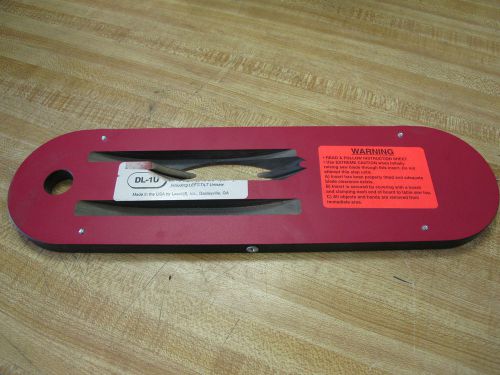 Leecraft dl-1u throat plate for delta unisaw, 13 5/16&#034;x3 3/4&#034;x1/2&#034; for sale