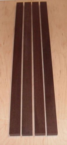 4 PIECES SOLID WENGE 42&#034; LONG 1 1/16&#034; X 2&#034;