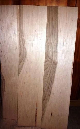 3 @ 18&#034; x 3-4&#034; x 1/8&#034; - 1/4&#034; Thin WIDE Maple Boards wood scroll saw #LR5
