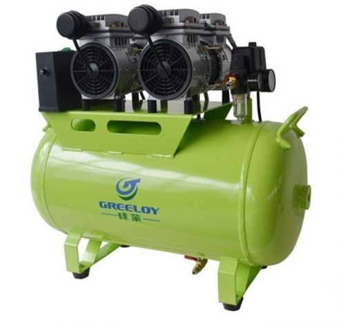 Dental noiseless oil free oilless air compressor motors 60l tank 1200w 236l/min for sale