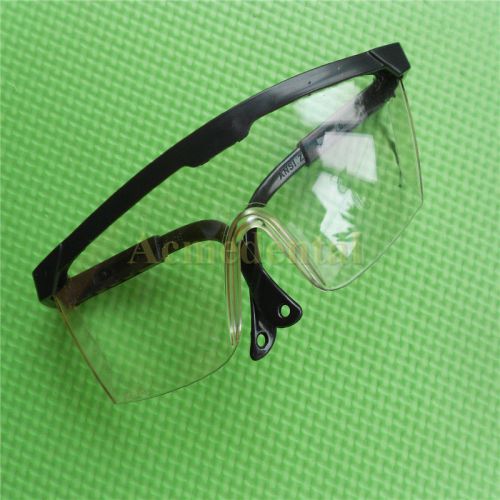 2 Pieces Protective Eye Goggles Safety Glasses Black Frame Free Ship