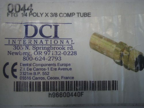 5 new dental fittings 3/8&#034; x 1/4&#034; brass plumbing connectors for sale