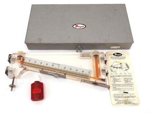 Dwyer 102/5 0.2-0-2&#034;inclined&amp;vertical portable manometer air velocity gauge gage for sale
