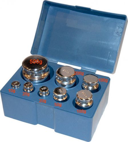 Calibration weight kit total of weights 1000 grams total cal-500 cal-200 cal-100 for sale