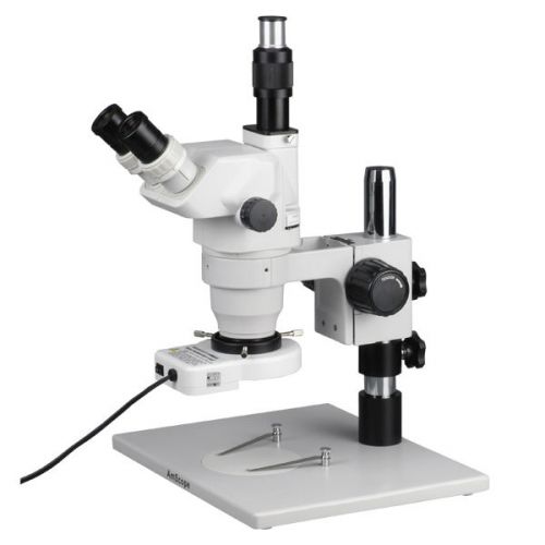6.7x-45x zoom microscope with 80-led ring light for sale