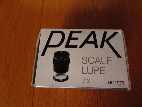 Peak Scale Lupe 7X with Case Made in Japan No. 1975 Optometry Contact Lens