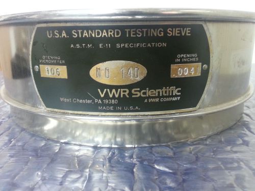 NO. 140 V.W.R Scientific No. 140 USA Standard Testing Sieve 0.0041inches