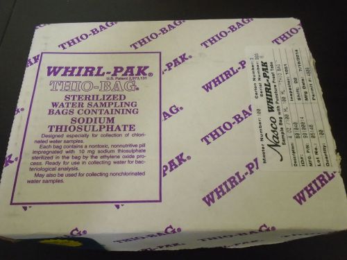 Whirl-pak thio-bag sterilized water sampling bags containing sodium thiosulphate for sale