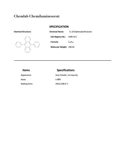 9,10 - Diphenylanthracene - Blue - 5 grams - CAS # 1499-10-1