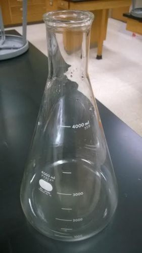 4000 ml erlenmeyer flask pyrex no. 4980 for sale