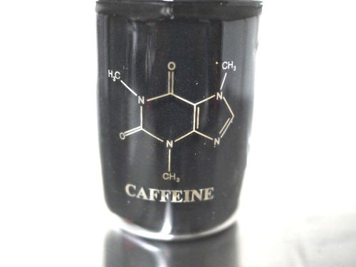 Caffeine Molecule Beaker Mug With Handle Graduated 400mL clear novelty gift