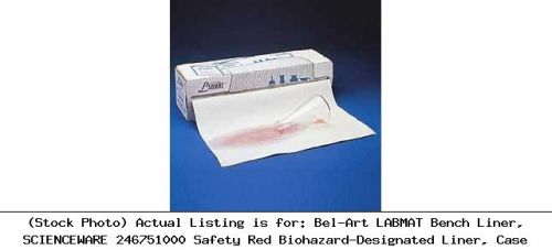 Bel-art labmat bench liner, scienceware 246751000 safety red biohazard for sale