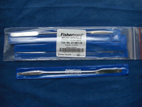 Fisherbrand Micro Spatula (Tapered Stainless) Steel 8&#034;, package of 12