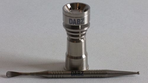 Domeless GR2 titanium nail 14mm &amp; 18mm female socket FREE GR2 TI DABBER!