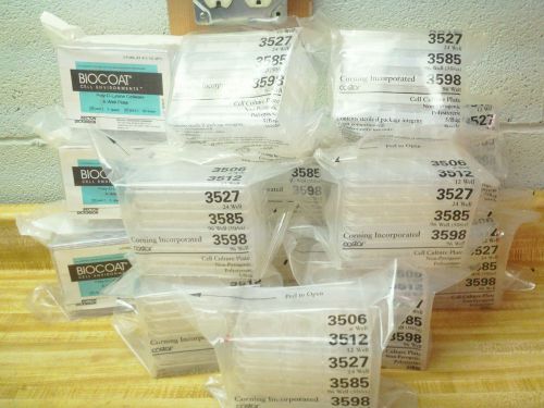 Lot 70 corning costar 6 well cell culture plates with lids 3506 w/ biocoat for sale