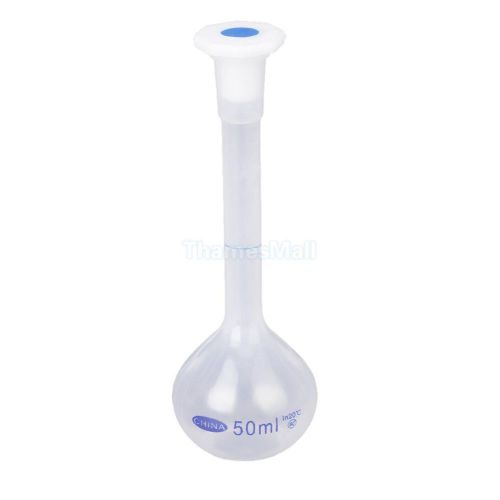 50ml Laboratory Volumetric Flask Measuring Bottle Graduated Container with Cap