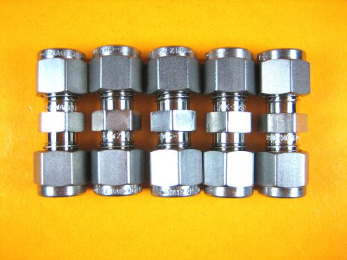 Swagelok -  ss-400-6 -  union tube connector 1/4&#034; npt (lot of 5) for sale