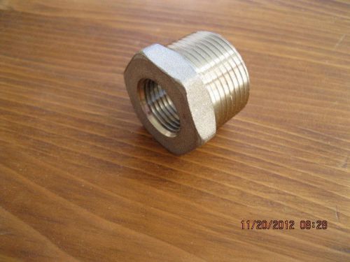 304 Stainless Steel Pipe Bushing 1&#034;MPT X 1/2&#034; FPT