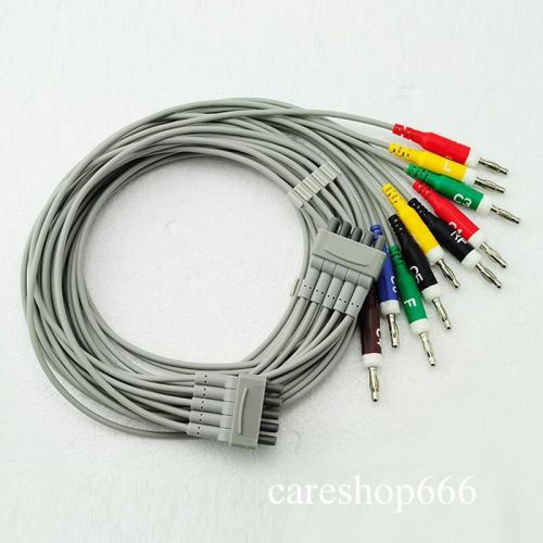 10 lead ecg ekg cable with leadwire for ge marquette mac 500 mac 1100 mac 1200 for sale
