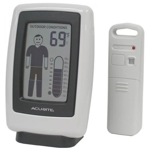 Acurite what-to-wear digital thermometer 00536 - celsius, fahrenheit reading - w for sale