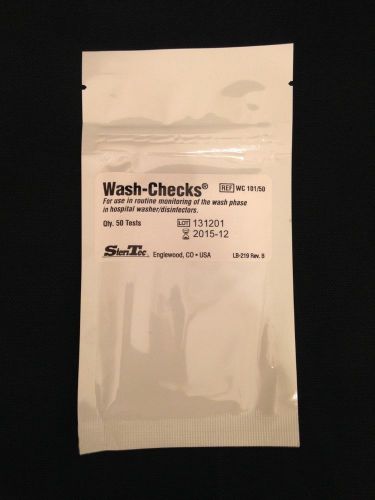 Steri-Tec Wash-Check Test Strips Pack Of 50 EXP 12/2015 Wash Check Wash WC101