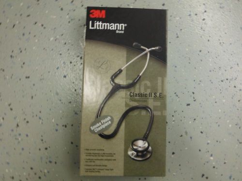 3M Littmann Classic II S.E. Stethoscope - Smoke Finish Chestpiece 28&#034; Black (A2)
