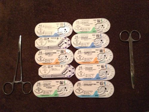 Surgical Suture With Needle Holder And Nurse Scissors (great Practice Set)