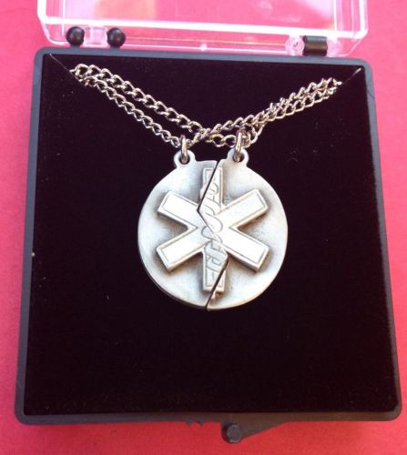 Star of life mizpah prayer necklace set (emt ems paramedic christmas gift) for sale