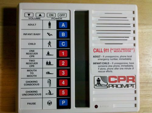 CPR PROMPT VOICE COMMAND RESCUE AID MODEL II SOFT CASE AND INSTRUCTIONS