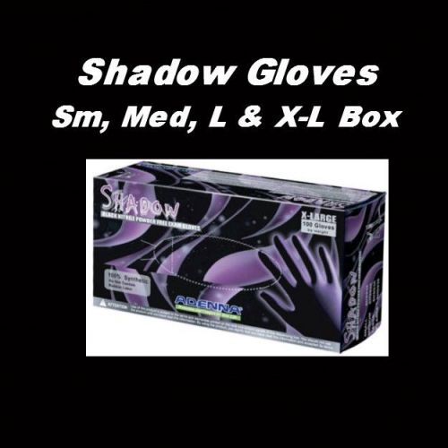 1box. Adenna SHADOW Nitrile PF exam gloves.All Sizes Black. TATTOO  USA SUPPLIER