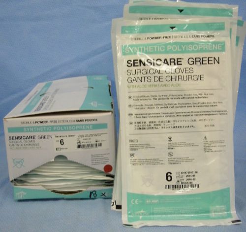 34Pr/Pkgs Medline Sensicare Green Surgical Gloves #MSG1260
