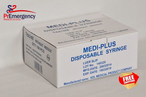 Package Of 100 * 1cc 1ml Disposable  Syringes Without Needle