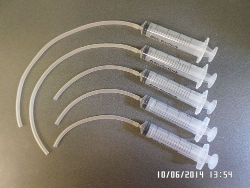 syringes 20ml x 5, silicone tube, dog cat, bird, brake fluid, motorcycle