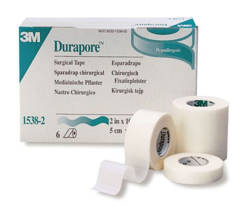 NEW 3M Durapore Surgical Tape 2&#034;x10yds 6 Rolls #1538-2