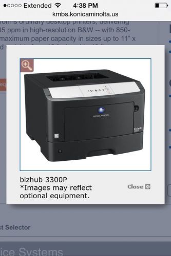 Konica Bizhub 3300p Network Laser Printer