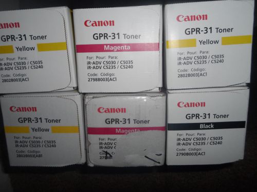 Canon GPR-31 Bundle Of 12 Cyan Magenta Black Yellow OEM NIB Quick Ship